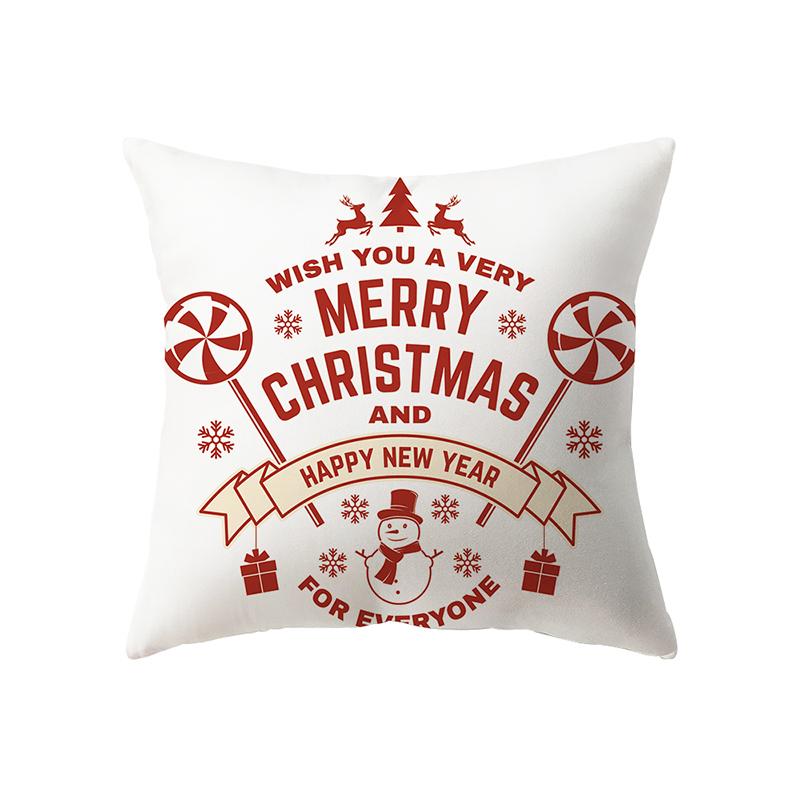 Рождественские украшения Рождественская тема Печатный узор Чехлы для подушек Домашняя гостиная Украшение дивана Подушка Наволочка