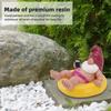 Garden Floating Gnome Pool Floater Gnome Statue Resin Pool Party Relaxing Funny Garden Floating Gnome Figurine for Outdoor Decor