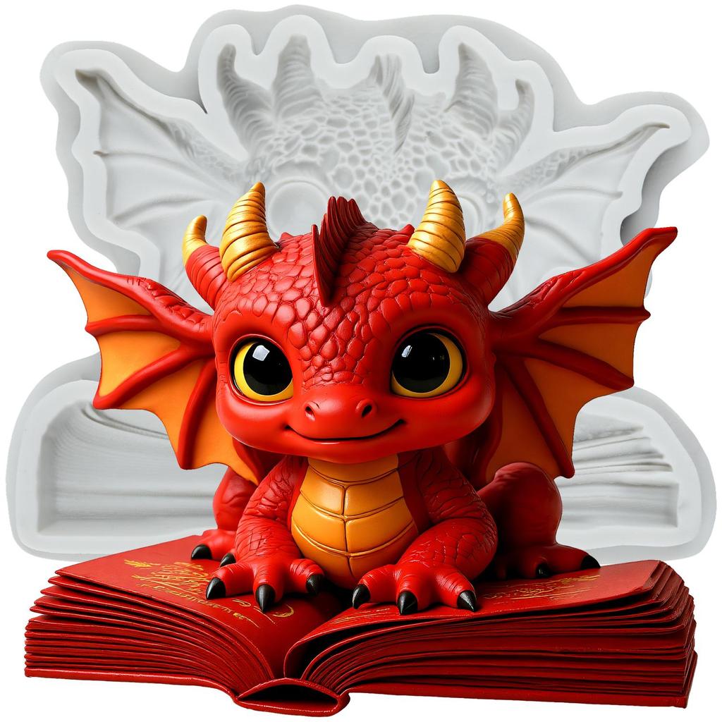 Cartoon Dragon Silicone Molds Animal Dragon Fondant Mold Cake Decorating Tools Cupcake Topper Chocolate Candy Craft Gum Paste Polymer Clay