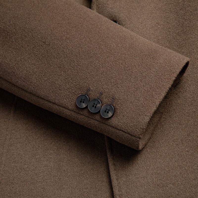 Мужское пальто-оверсайз из смесовой шерсти с воротником-пиджаком и съемной подкладкой из пуха