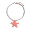 Ingemark Boho Colorful Metal Oil Drop Big Starfish Pendant Rope Chain Necklace Stud Earrings for Women Summer Y2K Jewelry Set