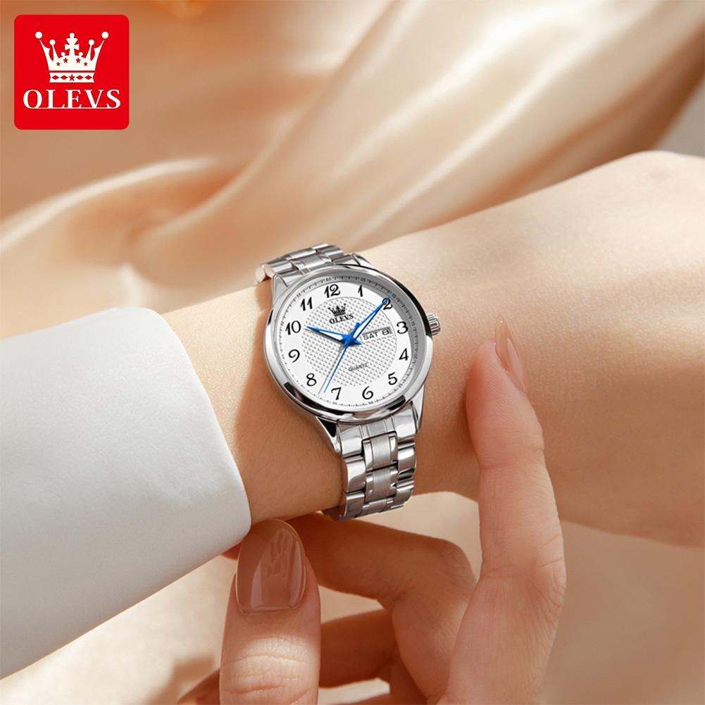 OLEVS Fashion Watch For Woman Waterproof Stainless Steel Classic Women Watches Elegant Quartz Ladies Wristwatch