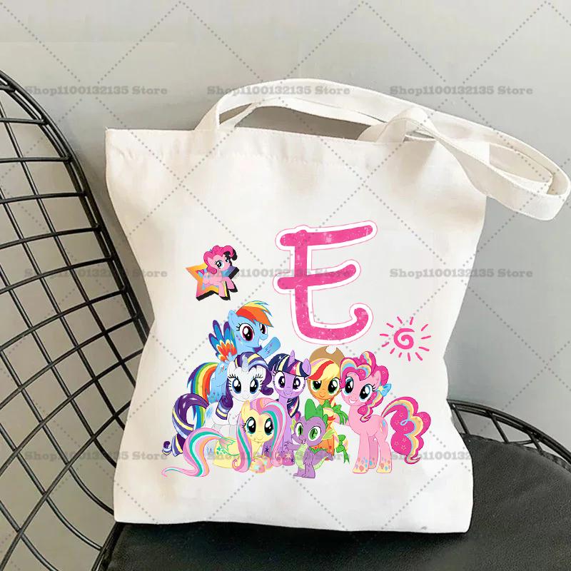 My Little Pony Сумка через плечо Мультяшная Сумка-портмоне с буквой Большая вместимость Crossbody Модная Портативная Холщовая Хранение Подарок девочка 26 Удобная для детей Развлекательная Веселая