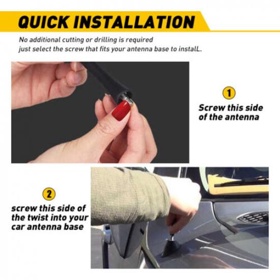 Черная резиновая радиоантенна "Утка" AM/FM UHF Подходит для антенны 4 X 4 Автомобиль Караван Грузовик