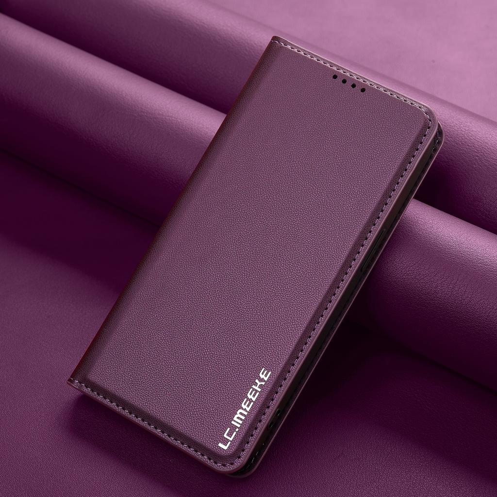 Прочный Кошелек-книжка с Магнитными Слотами для Карт из Кожи для iPhone 16 Pro Max 16E 15 14 13 12 11 Флип Тонкая Сумка Бизнес Карманный Чехол