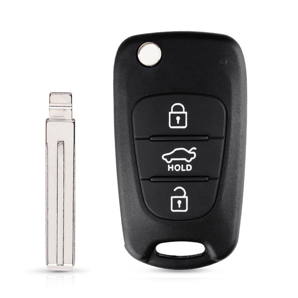 Kia K2 K5 For Hyundai Cerato Picanto 3 Buttons Flip Folding Key Case Car Key Shell Remote Key Shell