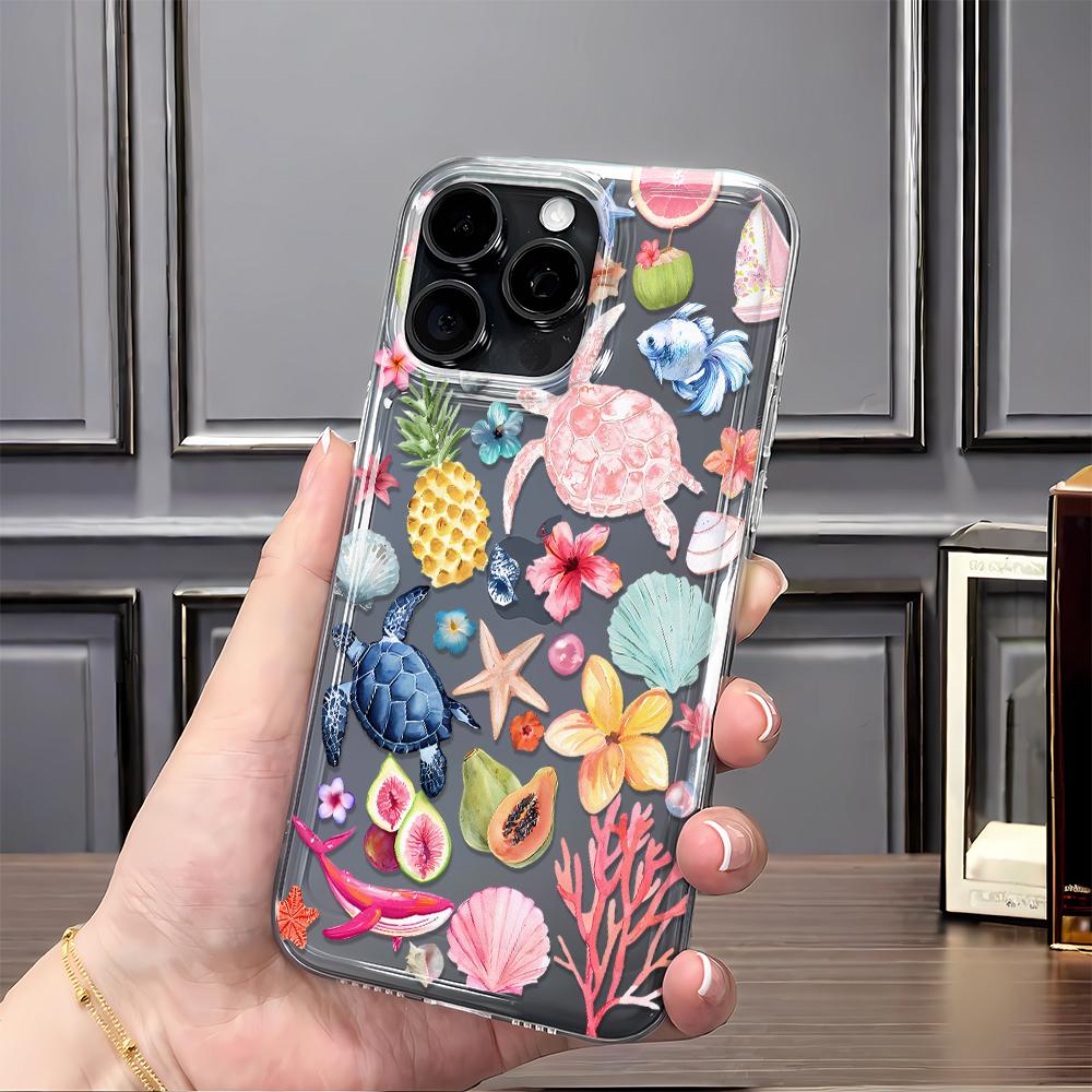 Advanced Blue Jellyfish Phone Case For IPhone 16 15 14 13 12 11 Pro Max XR XS Max 7 8 Plus Girl Kawaii Cover Case Funda Bumber