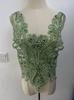 Rhinestone Tassel Dark Purple Beaded Lace Fabric Wedding Dress Corset Handmade Diamond Facets Garment Use