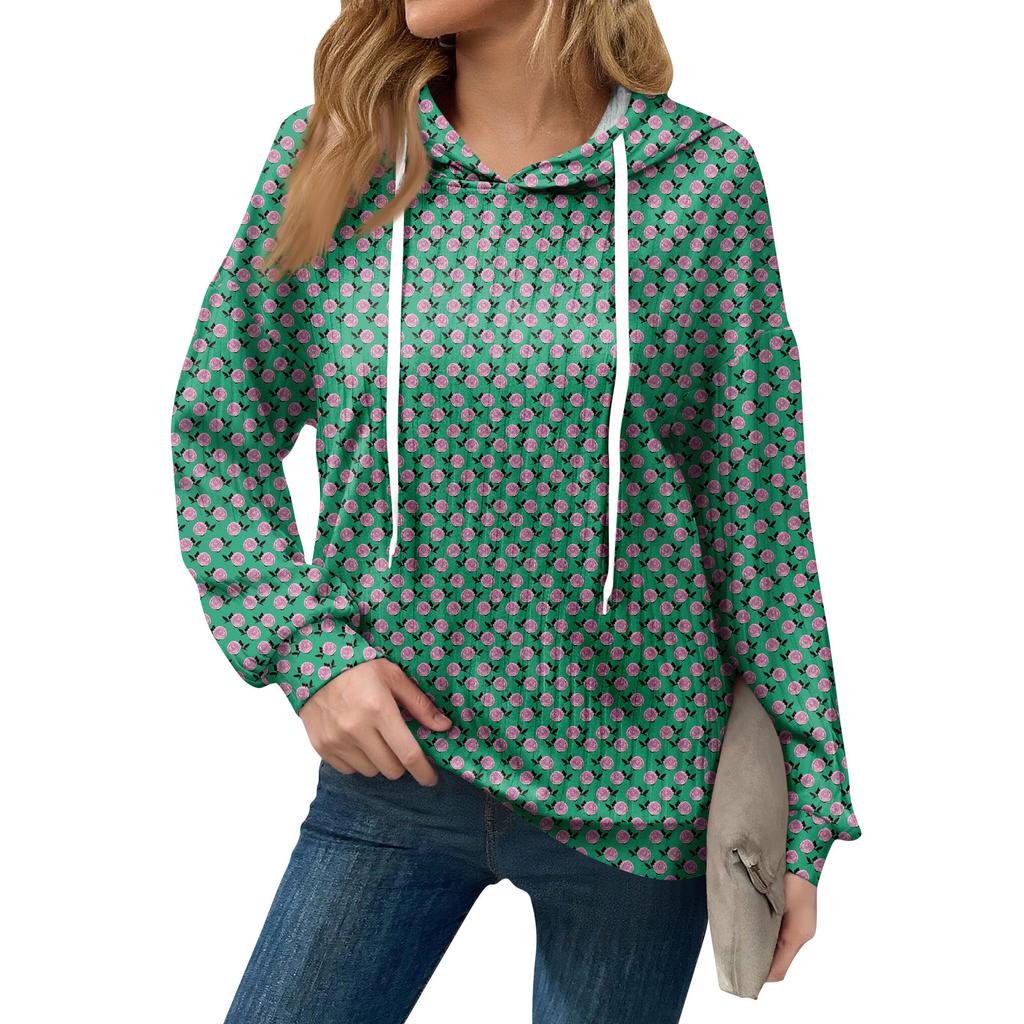 Толстовки для женщин оверсайз зимние милые свитшоты пуловер трендовая осенняя одежда