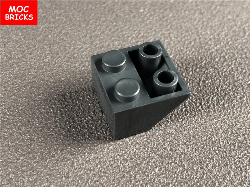 Нетоксичные 50 шт./лот Кубики Moc Белый Черный Серебристо-Серый Наклонный Кирпичик 2x2 Перевернутый 3660 DIY Образовательные Строительные Блоки Игрушки Подарки для Детей