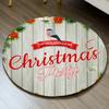 Рождественский круглый ковер для спальни, гостиной, прихожей с ковриком, кромка дивана, игровой стул, противоскользящий коврик, рождественский подарок