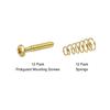 PATIKIL Guitar Pickguard Mounting Screws with Spring M3x22mm Screws Single Coil Pickup Ring Mounting Screws for Electronic Guitar Gold Pack of 12