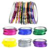 10 Rolls Line Nail Striping Tapes Sticker 1mm Adhesive Multi Color DIY Manicure Nail Art Styling