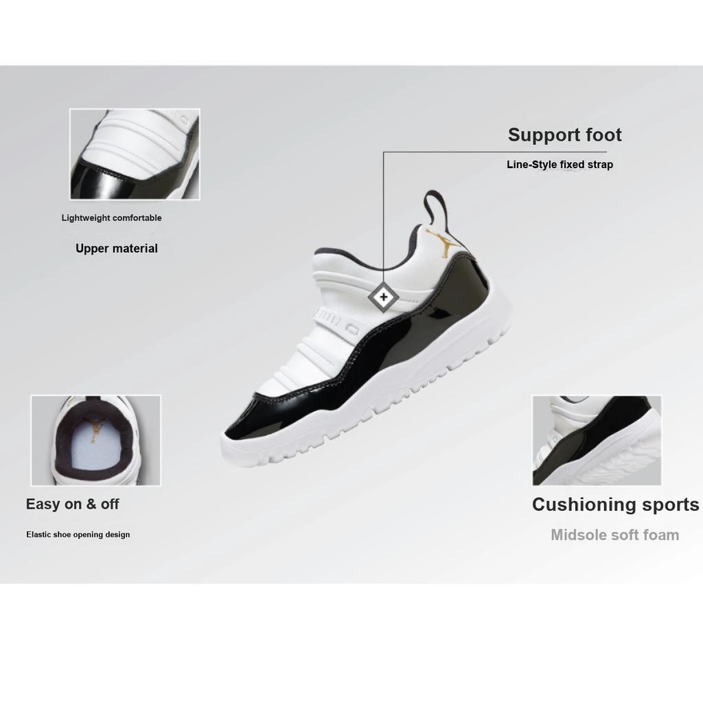 Air Jordan 11 Retro Little Flex PS Gratitude / Defining Moment Kids Sneakers White Black Metallic-Gold BQ7101-170