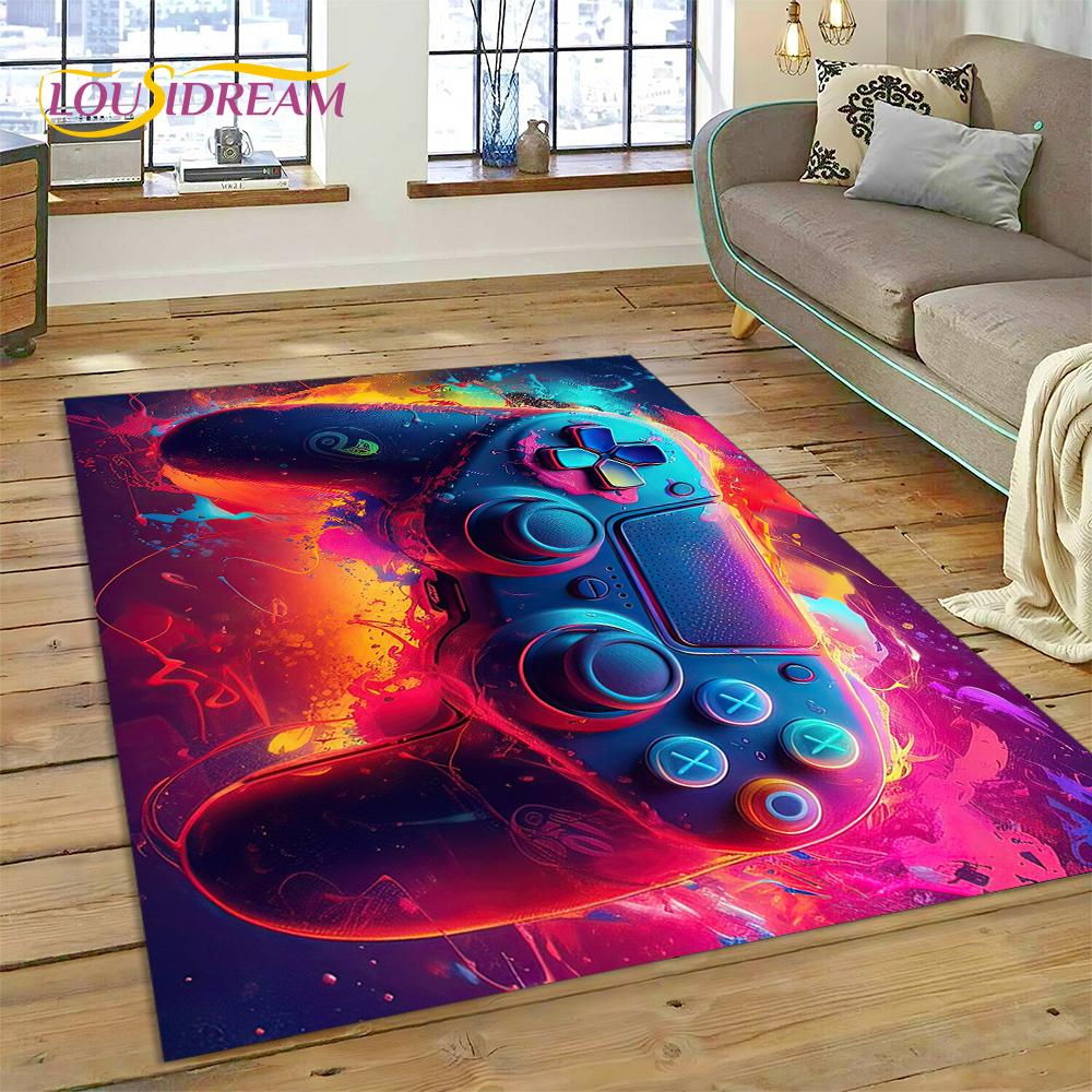Retro GamePad Games Console Game Boy Cartoon Carpet Rug for Bedroom Living Room Home Sofa Decoration,kids Large Decor Floor Mat