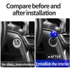 Car Start Button Rocker Lever Engine Start Stop Button One-Touch Button Start Joystick Auto Ignition Button Cover Accessories