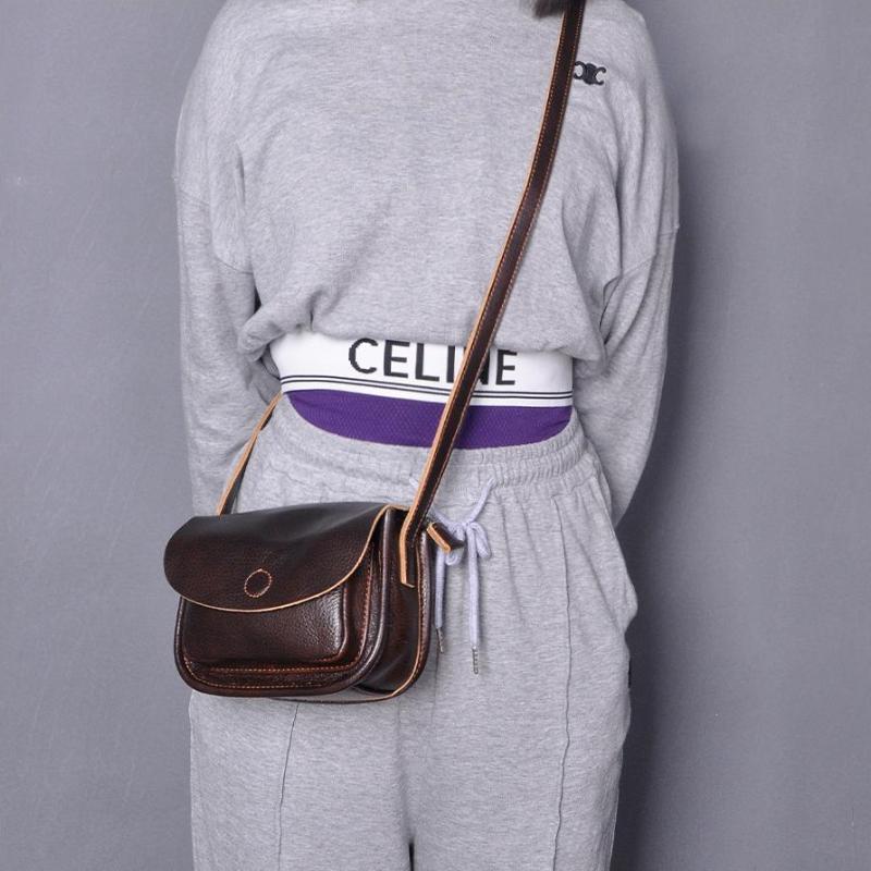 Johnature Винтажная женская сумка из натуральной кожи, универсальные однотонные однотонные сумки из натуральной яловой кожи на плечо и через плечо