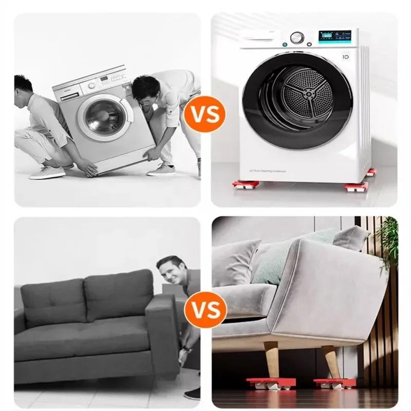 Перевозчики тяжелой мебели на колесах – Набор инструментов для перемещения тяжелой мебели грузоподъемностью 220 фунтов, Напольный комплект для диванов, холодильников и кухонной техники