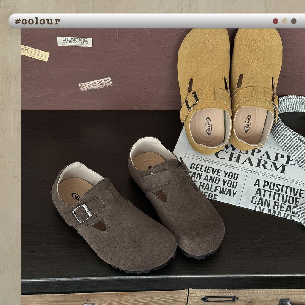 XSHX Взрослый Бокен | Женские туфли из кашемировой кожи первого слоя, кожаные туфли на липучке, ретро, универсальные, повседневные