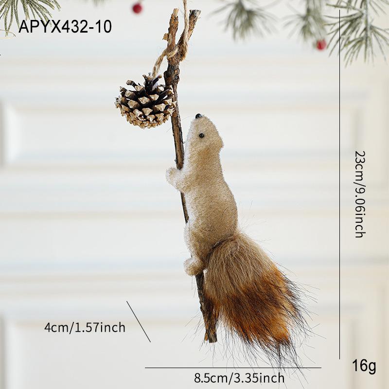 Foam Cartoon Squirrel Christmas Tree Ornament Pendant