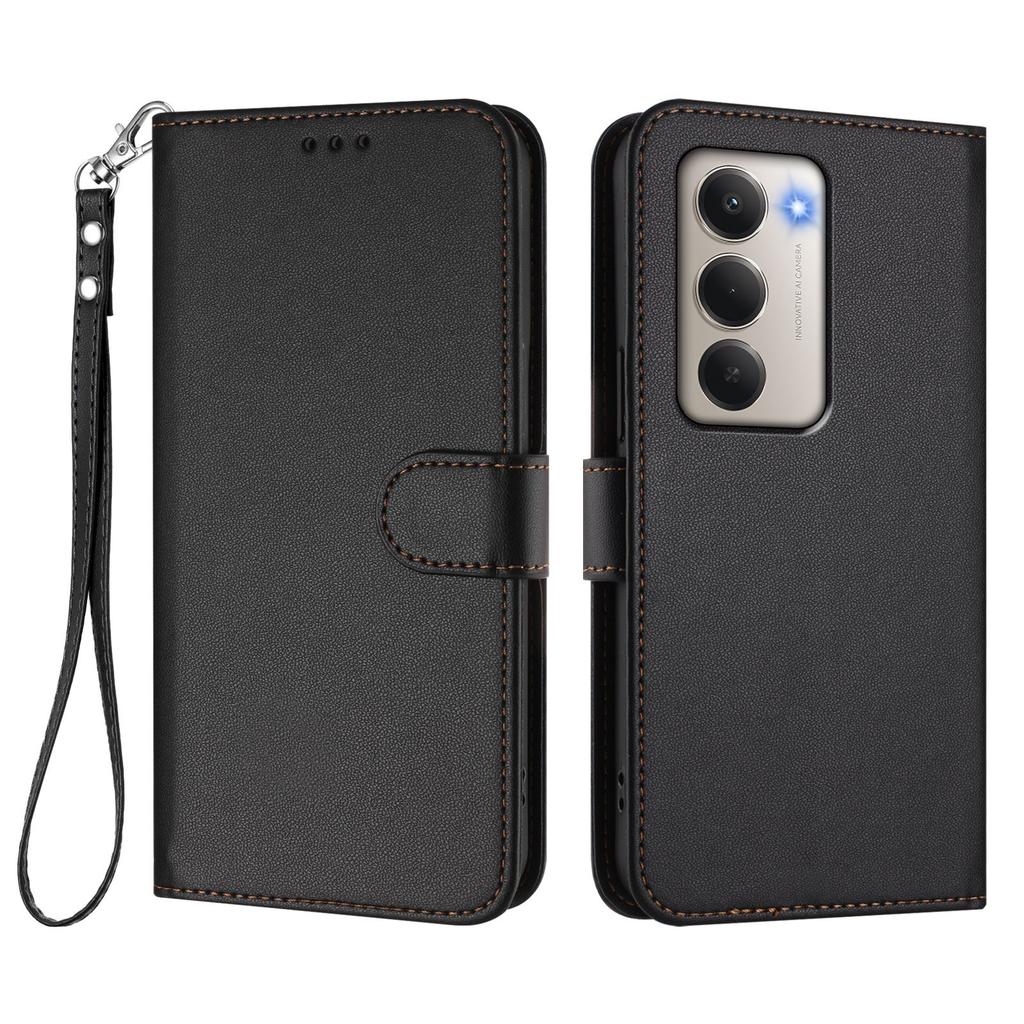 For Xiaomi Redmi 15 4G (EU) (171mm) Leather Case Wallet Stand Phone Cover with Wrist Strap