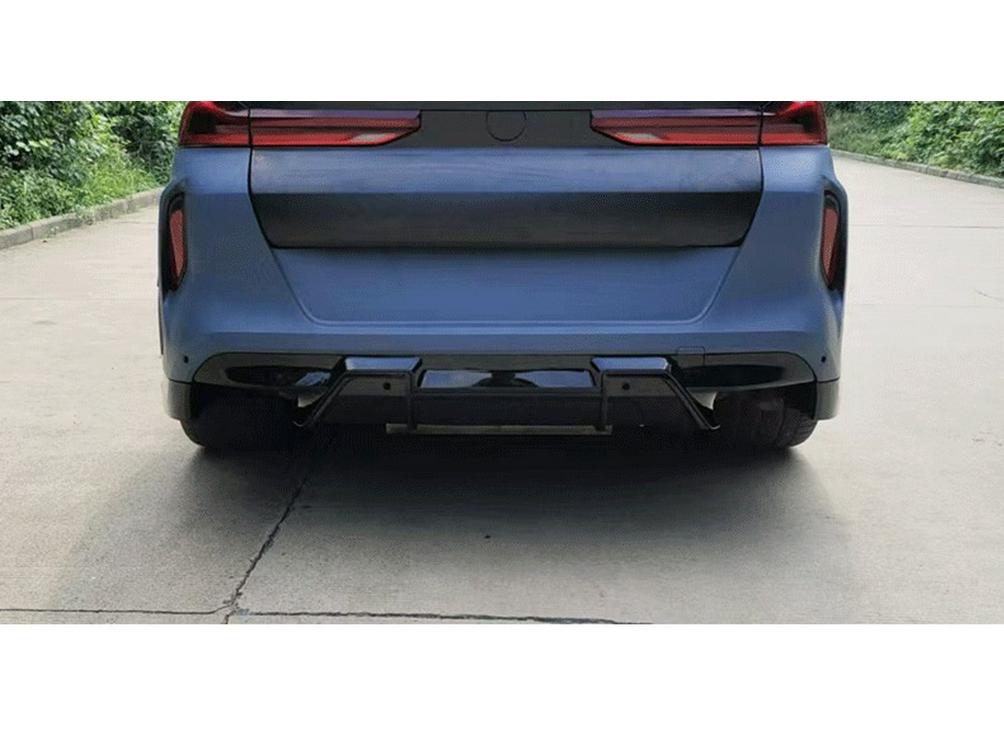 BMW E71 to G06-X6M Conversion Kit: Front/Rear Bumpers, Headlight Brackets, Fenders, and Engine Hood.
