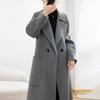 Женское пальто из 100% шерсти TIDENOVEL Осеннее шерстяное длинное пальто Ручной работы Пальто-бушлат Зимняя теплая шерстяная длинная куртка Пальто