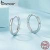 Минималистичные серьги-кольца BAMOER из стерлингового серебра 925 пробы, серьги-каффы для пирсинга хряща из белого золота для женщин