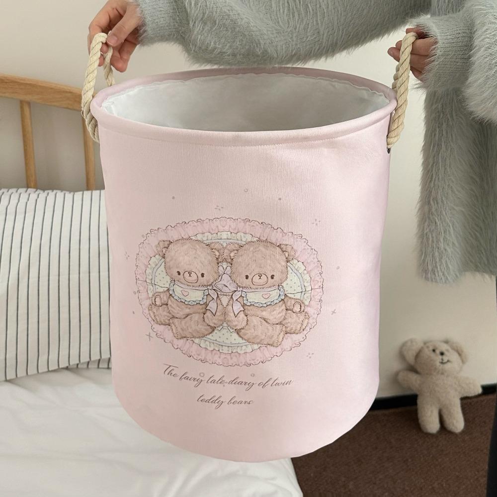 Foldable Toys Storage Basket Cartoon Dirty Clothes Basket Multi-Purpose Laundry Hamper  Kids Room