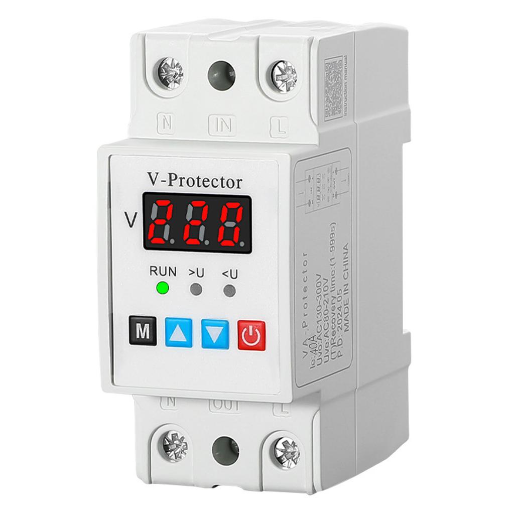 Цифровое сбрасываемое устройство защиты от перенапряжения и пониженного напряжения, цифровое устройство защиты от напряжения, пластиковое для домашнего и промышленного использования