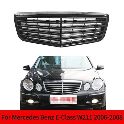 Передняя решетка бампера Gt Style ABC глянцево-черная для Mercedes Benz E-Class W211 E200 E230 E240 E280 E350 2006-2008