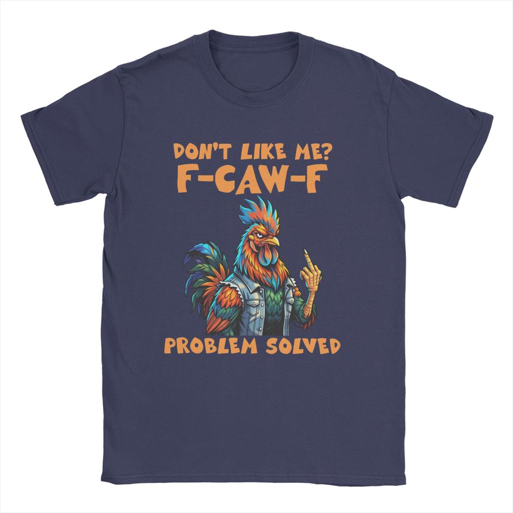 Novelty F Caw F Rooster Funny Bird Fcawf Chicken T-Shirt Men Round Neck Cotton T Shirts Short Sleeve Tees Gift Idea Clothes