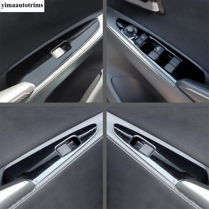 Car Armrest Window Glass Lift Button Switch Panel Decoration Cover Trim Accessories For Mazda 2 Demio 2015- Right Hand Drive