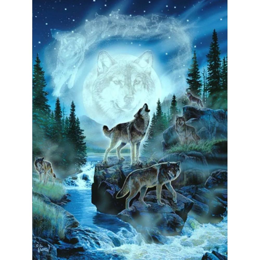 Алмазная картина животное Алмазная вышивка волк картина стразами зима из бисера DIY Новое поступление ремесло