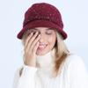Knitted Hat Women Autumn Winter Mixed Color Fashionable Mom Rabbit Yarn Basin Hat with Thick Velvet Insulation Hats & Caps