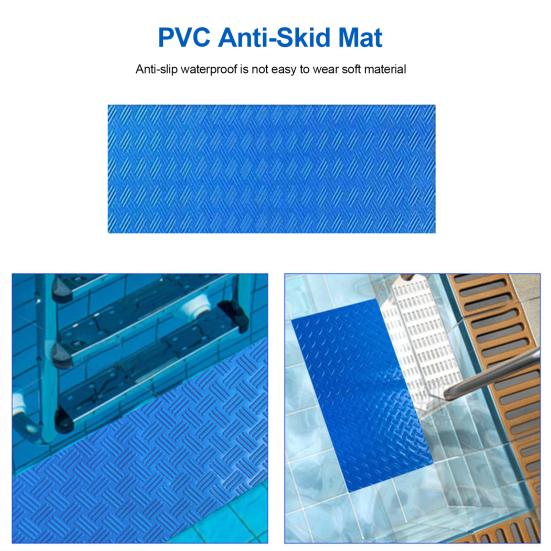 Ladder Pad Uneven Surface Widely Applicable Foldable Bendable Cuttable Non-slip PVC Swimming Pool Ladder Mat Home Use