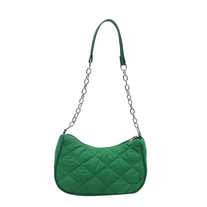 Retro Armpit Bag New Fashion Embroidery Thread Down Cotton Chain Bag Simple Diamond Women's Shoulder Bag