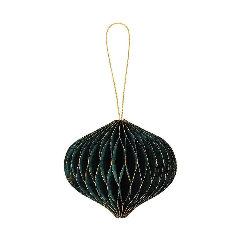New Year Christmas Tree Paper Honeycomb Hanging Decoration Lantern Pendant Home Party Birthday Decor Ornament Easy Assemble