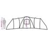 Dome Family Tent for 12 Persons Gray and Orange Waterproof