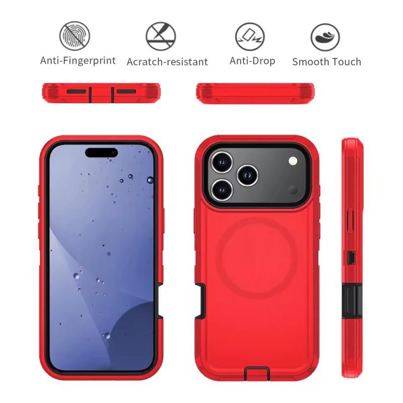 Броня Ударопрочный Чехол Defender Для iPhone 11 12 13 14 15 16 17 Air Plus Pro Max Для Magesafe Магнитный Чехол для Беспроводной Зарядки