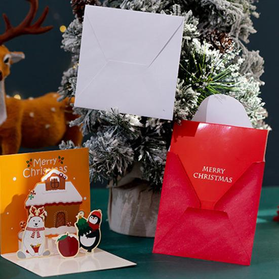 1 компл. Рождественская поздравительная открытка с Санта-Снеговиком и милым мультяшным принтом Клауса и лося, Рождественская открытка для