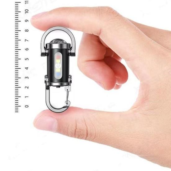 Мини-фонарик 5 режимов освещения Двойной источник света Водонепроницаемый перезаряжаемый брелок-фонарик Кемпинговый светодиодный фонарик