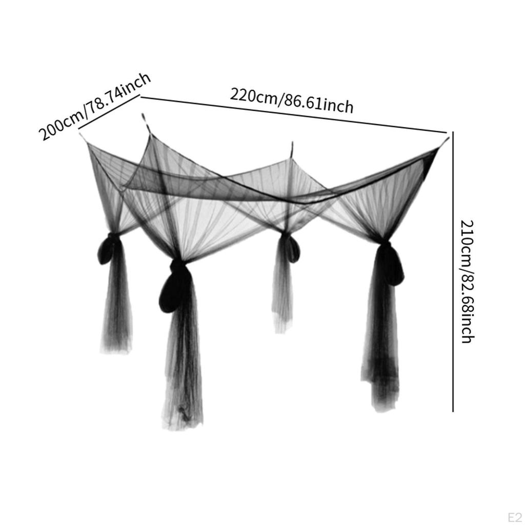 4 Угловая кровать с балдахином, сетчатая драпировка, палатка, уютные шторы, сетка, подвесной балдахин