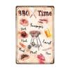 Barbecue Food Hot Dog BBQ Signs Retro Metal Plaque Cafe Bar Pub Signboard Wall Decorative Posters Plate Home Decor 20X30CM