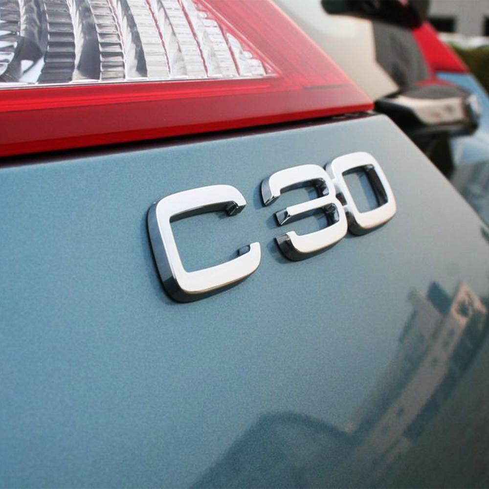 AABJE1 For VOLVO Rdesign C30 C50 C40 AWD D5 Accessories ABS Car Rear Trunk Emblem Auto Door Tail Mark Badge Decals Sticker Center Cover