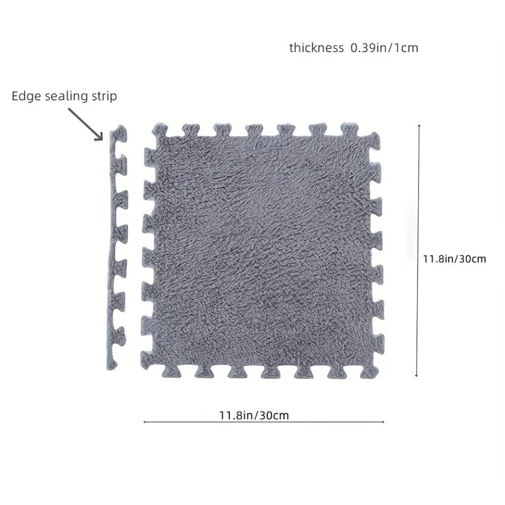 24 шт. Сплошной взаимозацепляющийся коврик из пены - нескользящий EVA коврик для пола в спальне, декоративный ковер для гостиной
