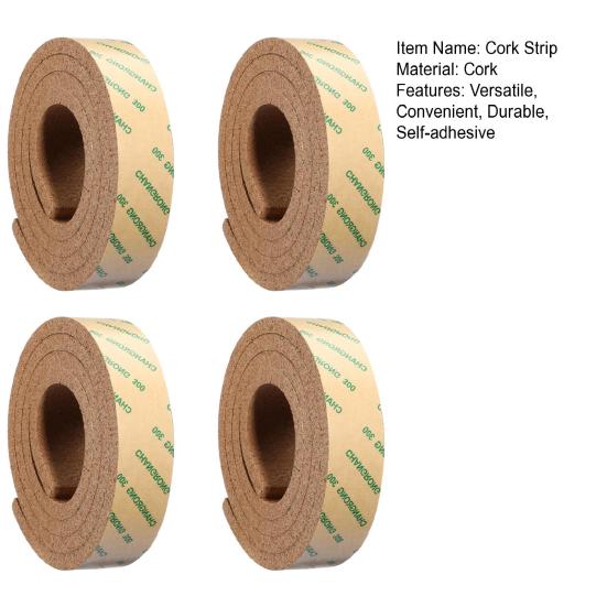 4 шт. пробковая полоска, самоклеящаяся прочная универсальная доска для заметок, полоска для бара для офиса, классного домашнего декора
