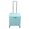 Collapsible Utility Cart Rolling Crate Swivel Casters PP Strong with Telescopic Handle Lid Storage