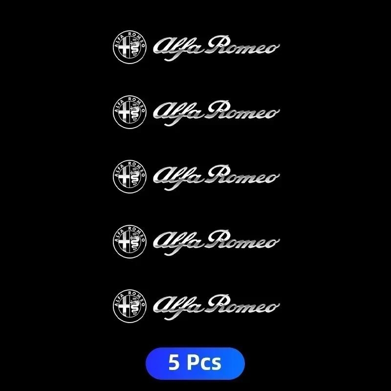 kpaxs9 2/5/10pc Metal emblem Auto Decor Decals Car Window Wiper Stickers For Alfa Romeo Giulia Stelvio Junior Tonale 33 Stradale 4C Giu