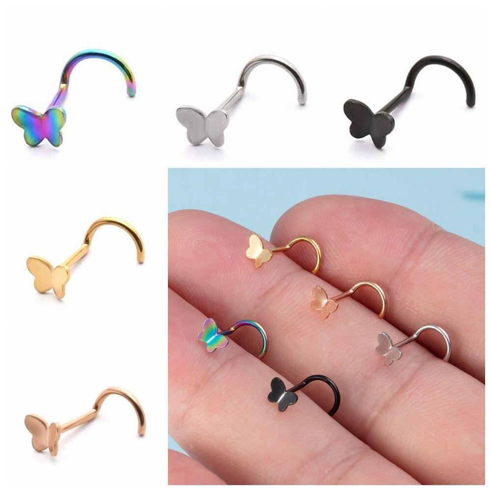 Punk Butterfly Multicolor Nose Rings Helix Originality Birthday Gifts